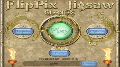 Emulate iPhone app FlipPix Jigsaw - Glaciers using MyAndroid
