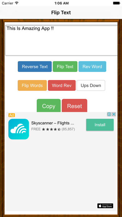 Emulate iPhone app Flip Text (Crazy text) using MyAndroid Emulate iPhone app Flip Text (Crazy text) using MyAndroid