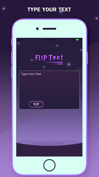 Emulate iPhone app Flip Text Style - Upside Down using MyAndroid Emulate iPhone app Flip Text Style - Upside Down using MyAndroid