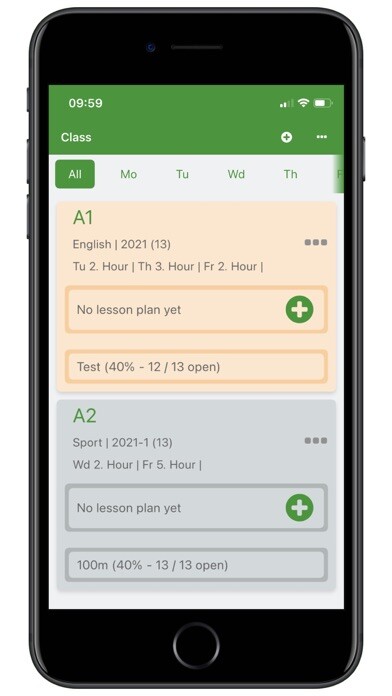 Emulate iPhone app FlixGrade  - a teacher planner using MyAndroid