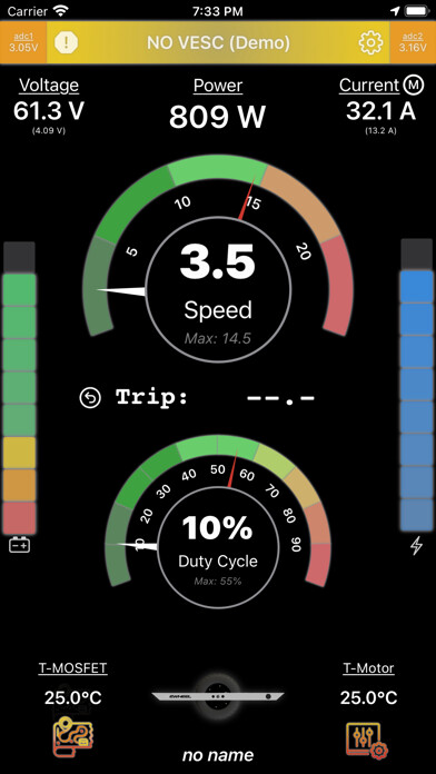 Emulate iPhone app Float Control: VESC Companion using MyAndroid