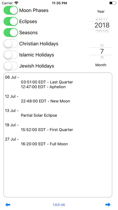 Emulate iPhone app FloatingDates using MyAndroid