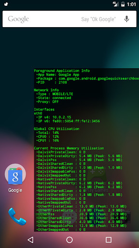 Run android online APK Floating Info from MyAndroid or emulate Floating Info using MyAndroid