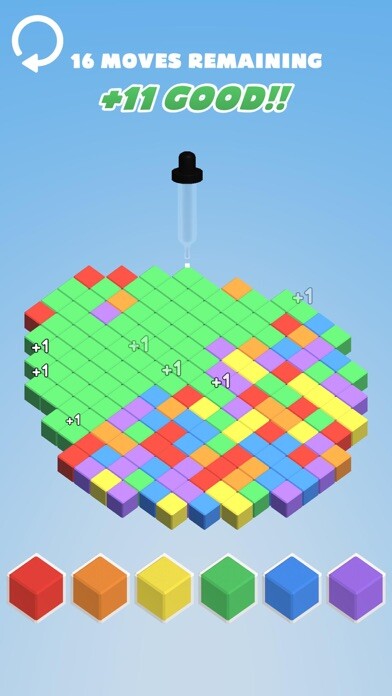 Emulate iPhone app Flood Pixels using MyAndroid