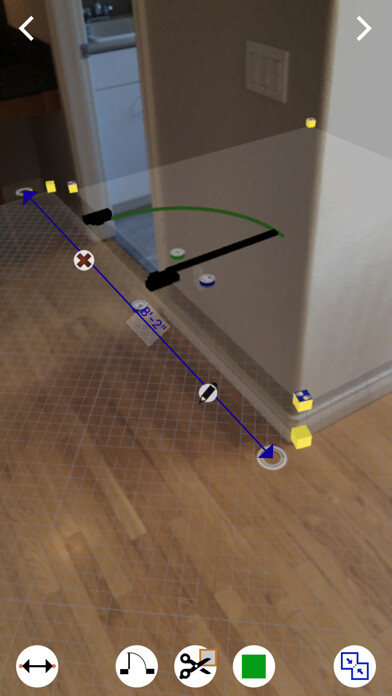 Emulate iPhone app FloorArea AR dimensions using MyAndroid