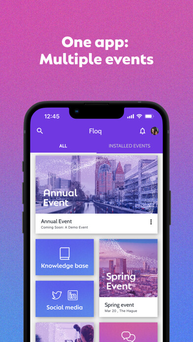 Emulate iPhone app Floq by Conference Compass using MyAndroid
