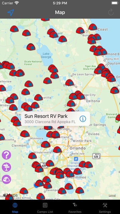 Emulate iPhone app Florida – Camping & RV spots using MyAndroid Emulate iPhone app Florida – Camping & RV spots using MyAndroid