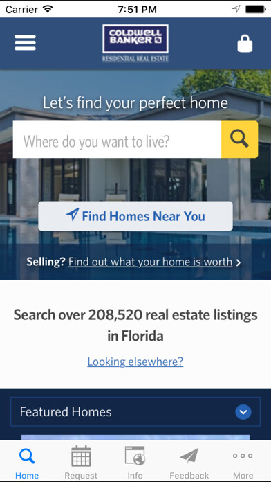 Emulate iPhone app Florida Homes using MyAndroid