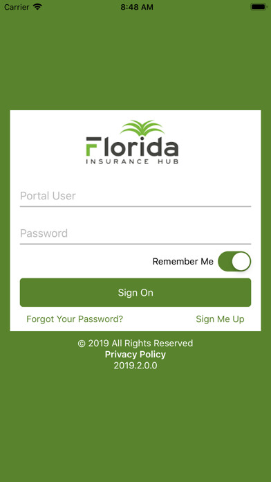 Emulate iPhone app Florida Insurance Hub using MyAndroid