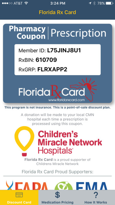 Emulate iPhone app Florida Rx Card using MyAndroid Emulate iPhone app Florida Rx Card using MyAndroid
