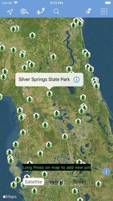 Emulate iPhone app Florida State Parks & Areas using MyAndroid