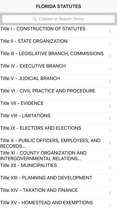 Emulate iPhone app Florida Statutes using MyAndroid Emulate iPhone app Florida Statutes using MyAndroid