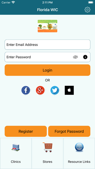 Emulate iPhone app Florida WIC using MyAndroid
