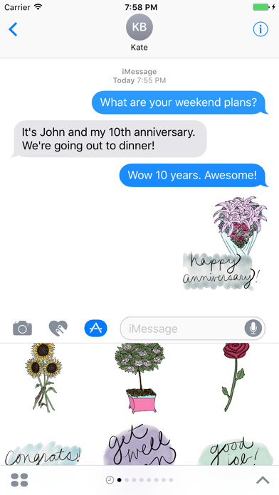 Emulate iPhone app Flower Bouquet Stickers using MyAndroid Emulate iPhone app Flower Bouquet Stickers using MyAndroid