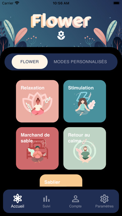 Emulate iPhone app Flower by Ullo using MyAndroid