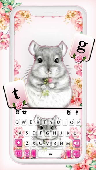 Run android online APK Flower Chinchilla Keyboard Background from MyAndroid or emulate Flower Chinchilla Keyboard Background using MyAndroid