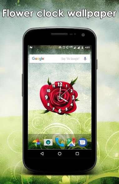 Emulate Android APK Flower Clock Live Wallpaper