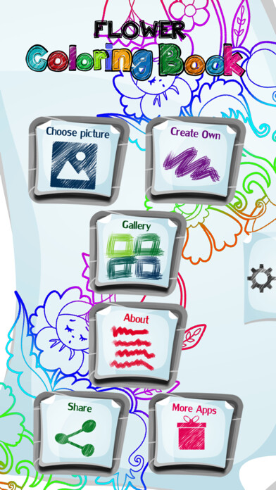 Emulate iPhone app Flower Coloring Book App using MyAndroid Emulate iPhone app Flower Coloring Book App using MyAndroid