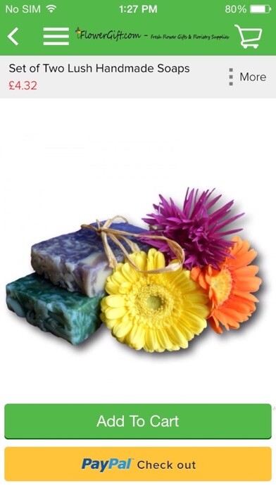Emulate iPhone app Flower Gift UK using MyAndroid