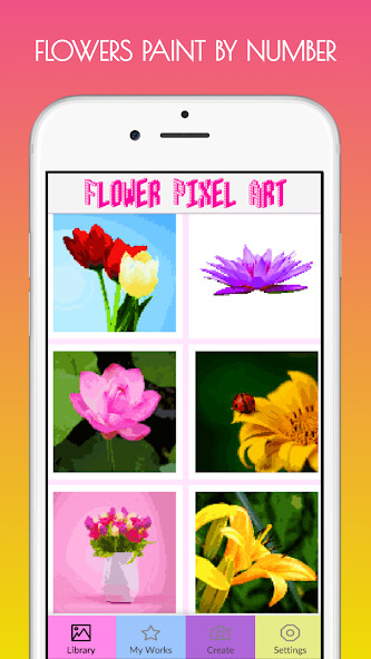Run android online APK Flower Pixel Paint By Number from MyAndroid or emulate Flower Pixel Paint By Number using MyAndroid