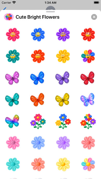 Emulate iPhone app Flowers and Butterflies using MyAndroid