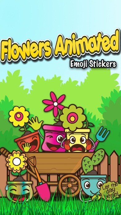 Emulate iPhone app Flowers Animated Emoji Sticker using MyAndroid