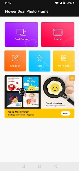 Run android online APK Flowers Dual Photo Frames from MyAndroid or emulate Flowers Dual Photo Frames using MyAndroid