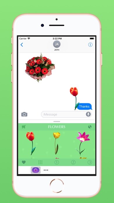 Emulate iPhone app Flowers Stickers for Messages using MyAndroid Emulate iPhone app Flowers Stickers for Messages using MyAndroid