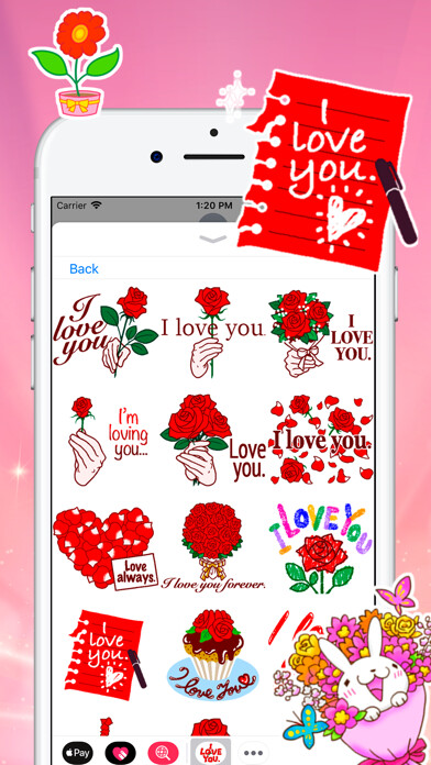 Emulate iPhone app Flower Stickers Kit using MyAndroid Emulate iPhone app Flower Stickers Kit using MyAndroid