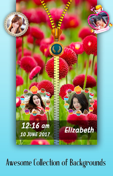 Run android online APK Flowers Zipper Lock Screen from MyAndroid or emulate Flowers Zipper Lock Screen using MyAndroid