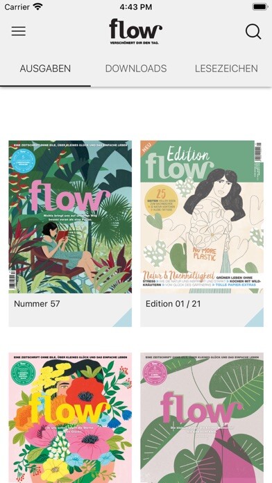Emulate iPhone app Flow Magazin using MyAndroid