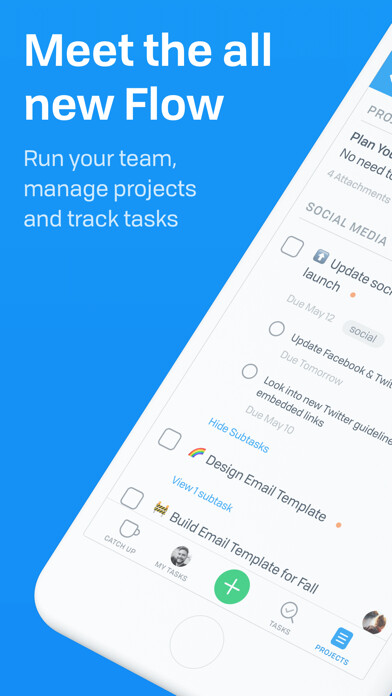 Emulate iPhone app Flow: Plan. Organize. Track. using MyAndroid