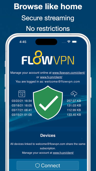 Emulate iPhone app Flow VPN: Unlimited VPN & ESIM using MyAndroid