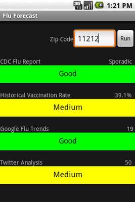 Emulate Android APK Flu Forecast