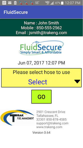 Emulate iPhone app FluidSecure using MyAndroid