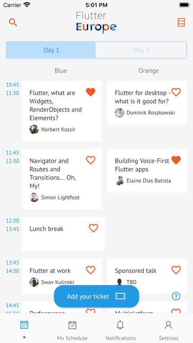 Emulate iPhone app Flutter Europe using MyAndroid