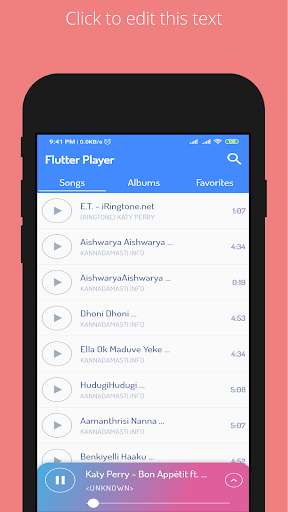 Run android online APK Flutter Music from MyAndroid or emulate Flutter Music using MyAndroid