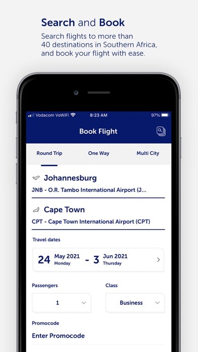 Emulate iPhone app Fly Airlink using MyAndroid
