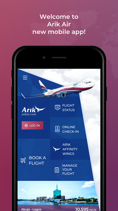 Emulate iPhone app Fly Arik Air using MyAndroid