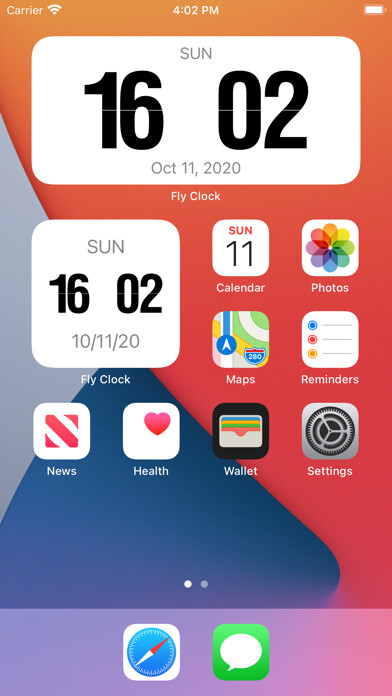 Emulate iPhone app Fly Clock using MyAndroid
