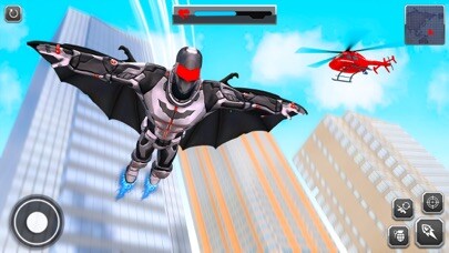 Emulate iPhone app Flying Bat Robot Car Games using MyAndroid