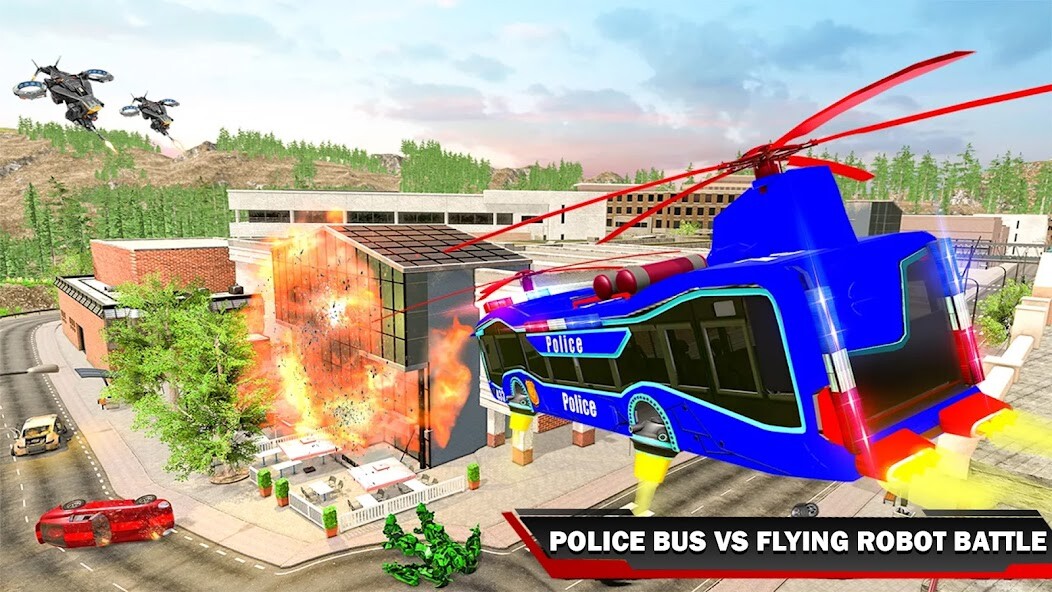 Run android online APK Flying Bus Robot Car War Games from MyAndroid or emulate Flying Bus Robot Car War Games using MyAndroid