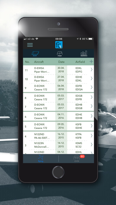 Emulate iPhone app Flying Circle for Pilots using MyAndroid