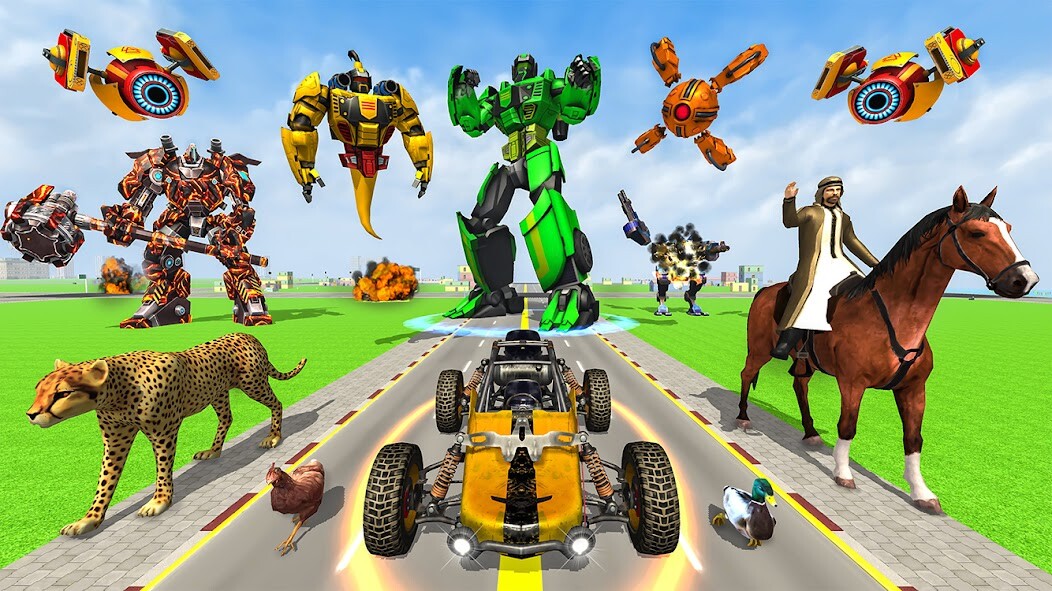 Run android online APK Flying Ghost Robot Car Game from MyAndroid or emulate Flying Ghost Robot Car Game using MyAndroid