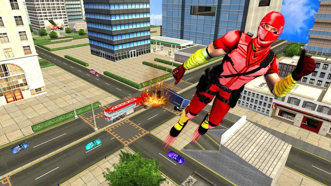 Run android online APK Flying Ninja Hero Crime Chase from MyAndroid or emulate Flying Ninja Hero Crime Chase using MyAndroid