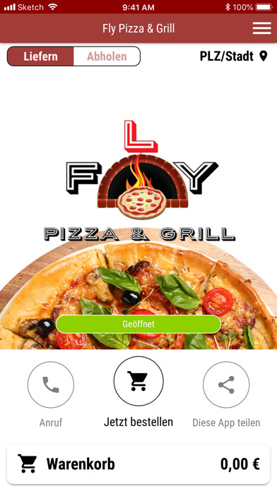 Emulate iPhone app Fly Pizza & Grill using MyAndroid Emulate iPhone app Fly Pizza & Grill using MyAndroid