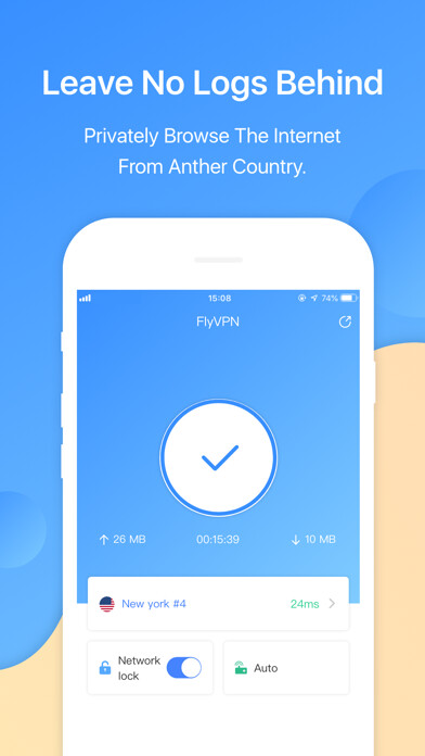 Emulate iPhone app FlyVPN - Secure & Fast using MyAndroid