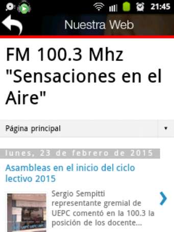 Run android online APK Fm 100.3 Sensaciones from MyAndroid or emulate Fm 100.3 Sensaciones using MyAndroid Run android online APK Fm 100.3 Sensaciones from MyAndroid or emulate Fm 100.3 Sensaciones using MyAndroid