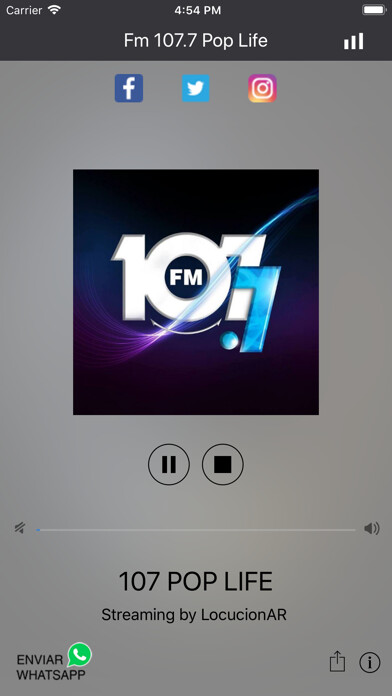 Emulate iPhone app Fm 107.7 Pop Life using MyAndroid Emulate iPhone app Fm 107.7 Pop Life using MyAndroid