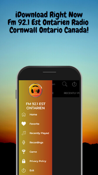 Run android online APK Fm 92.1 Est Ontarien Radio Cornwall Ontario Canada from MyAndroid or emulate Fm 92.1 Est Ontarien Radio Cornwall Ontario Canada using MyAndroid